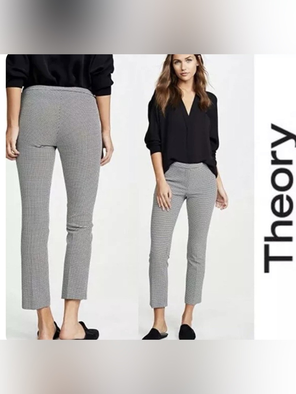 Theory Wool Blend Cropped Pants Size 10
